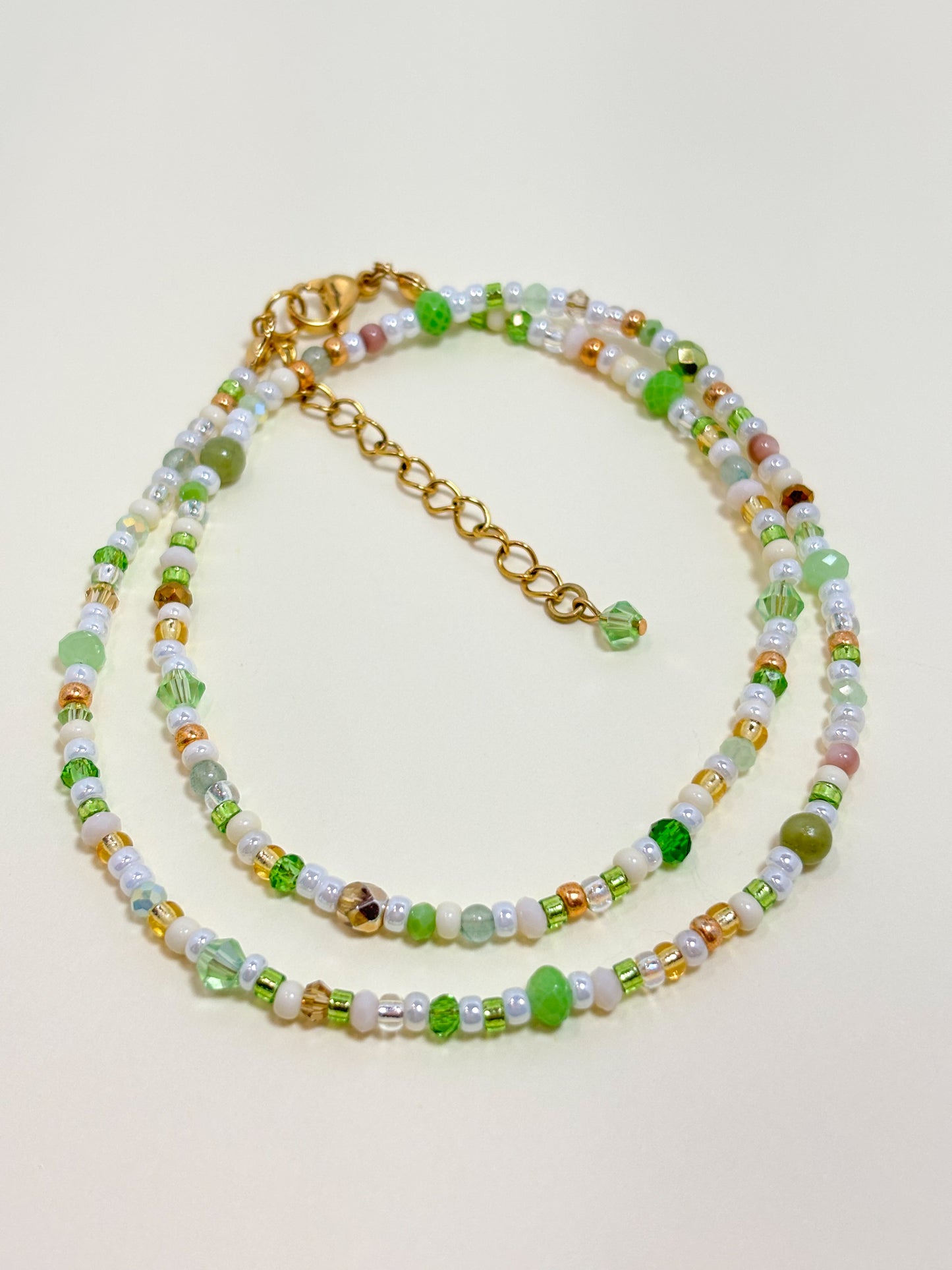 Textured seed bead necklace