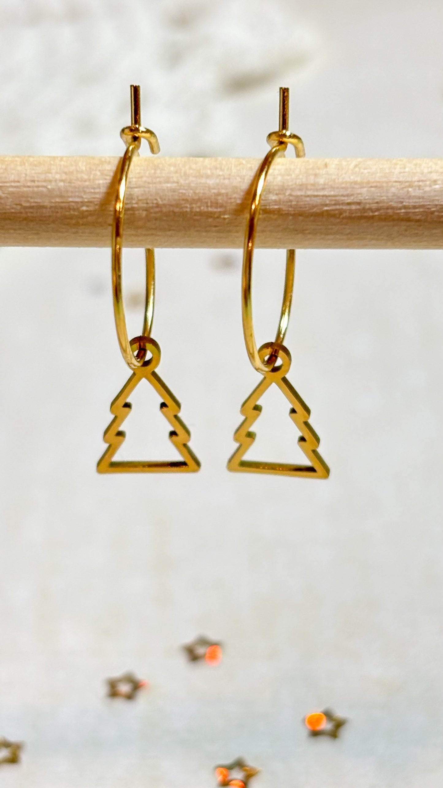 Dainty Hoops and Christmas Tree