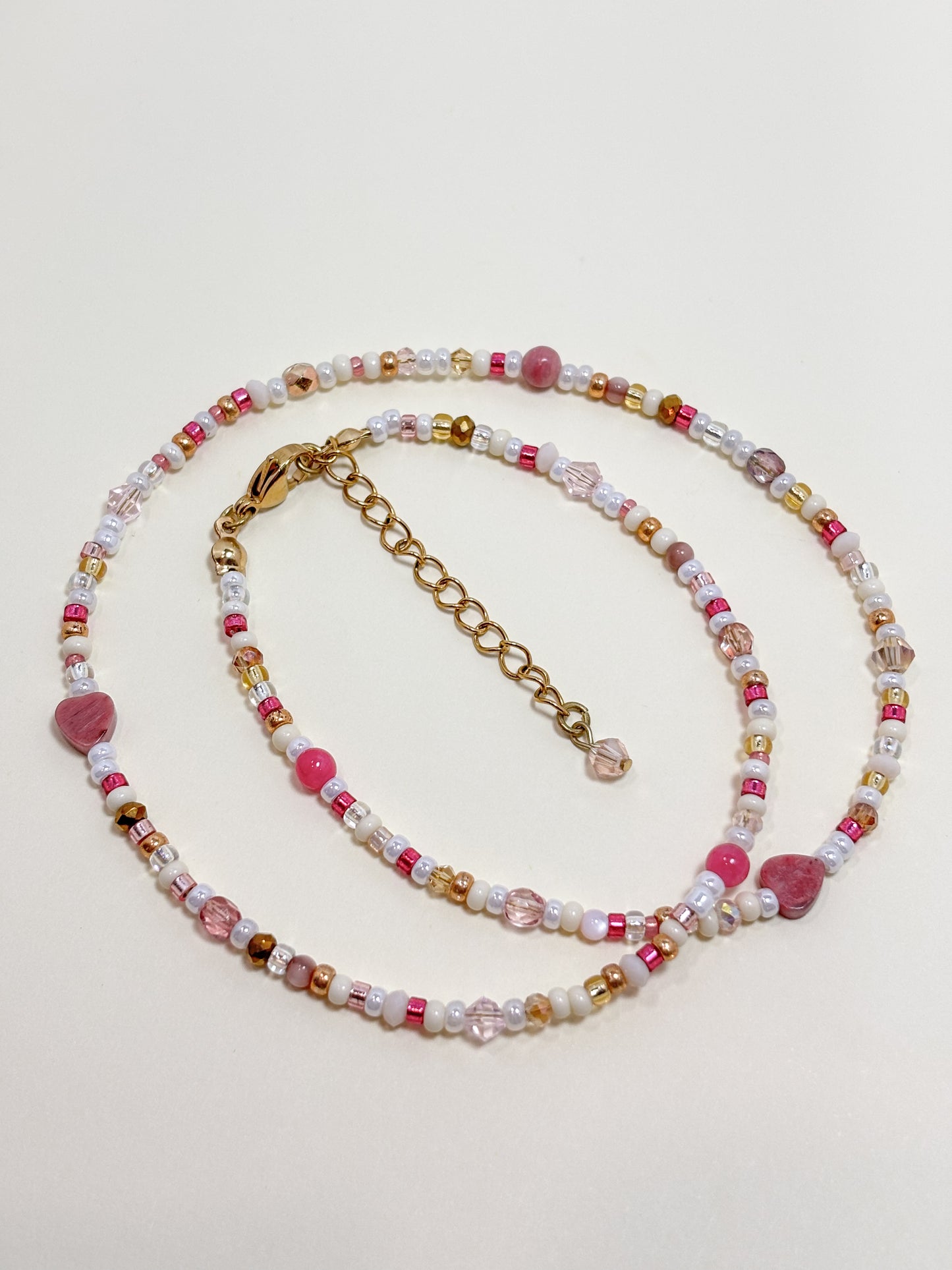 Textured seed bead necklace