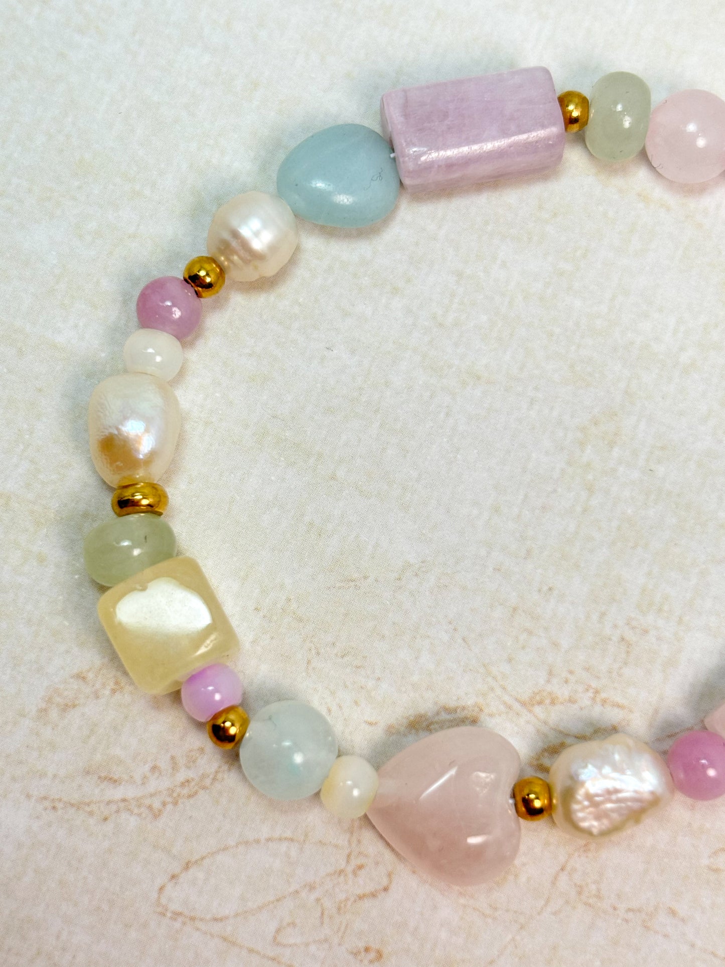 Pastel Dreams - Gemstone and Pearl Bracelet