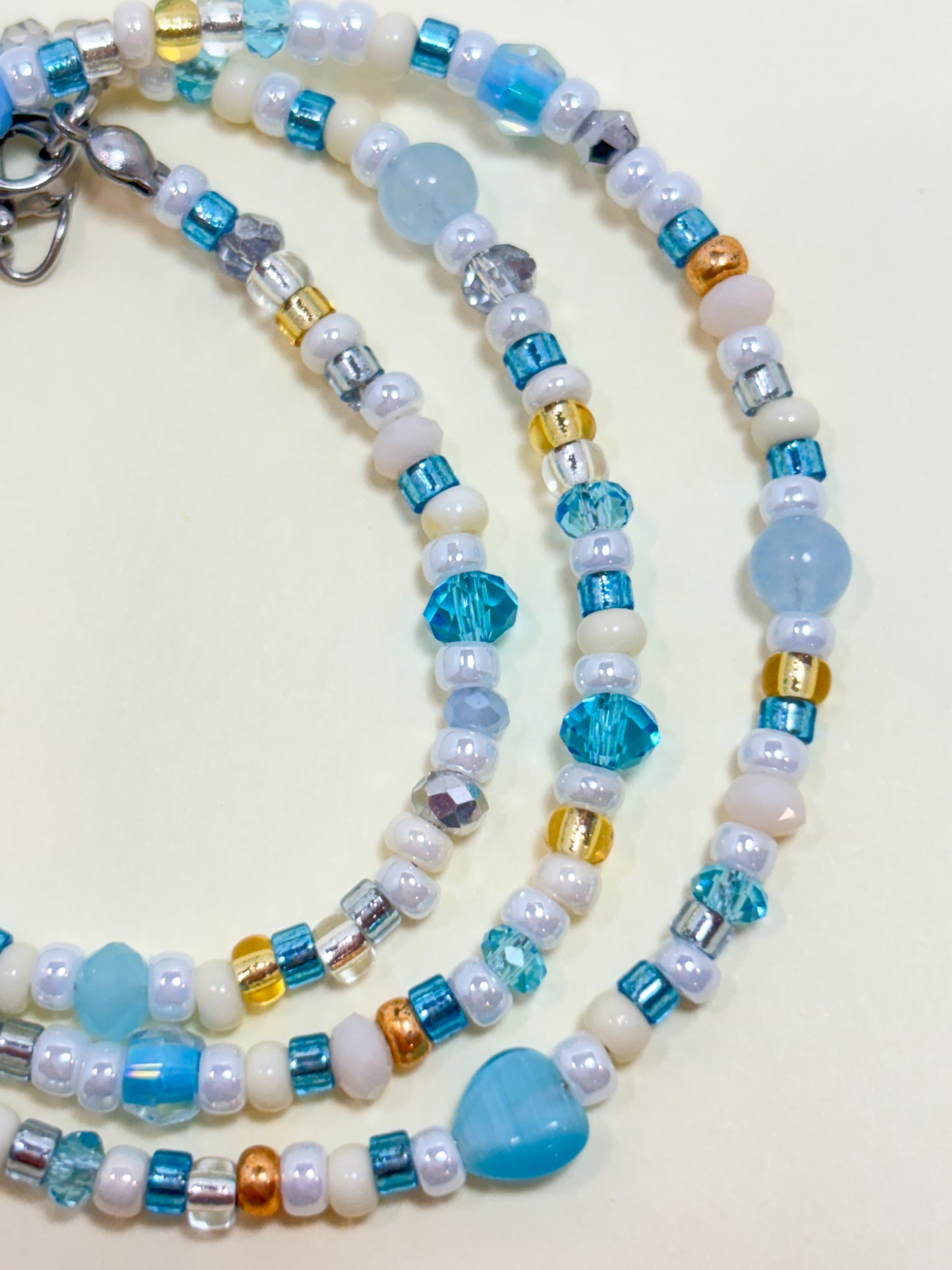 Textured seed bead necklace