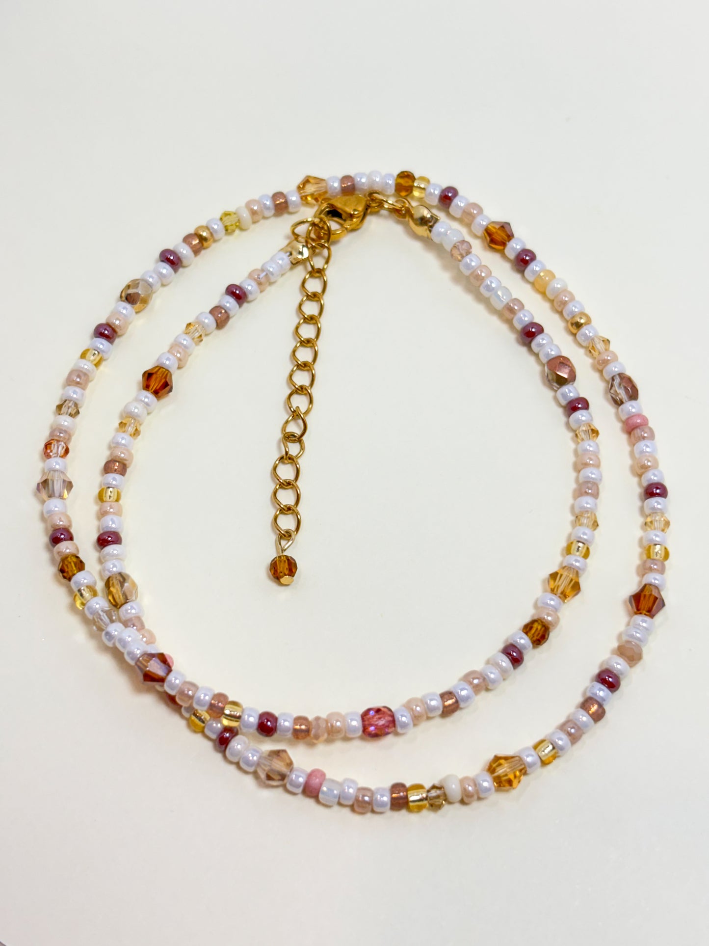 Textured seed bead necklace