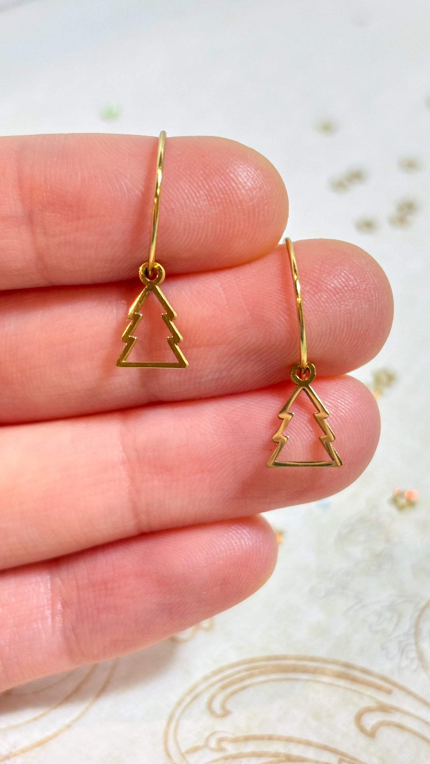 Dainty Hoops and Christmas Tree